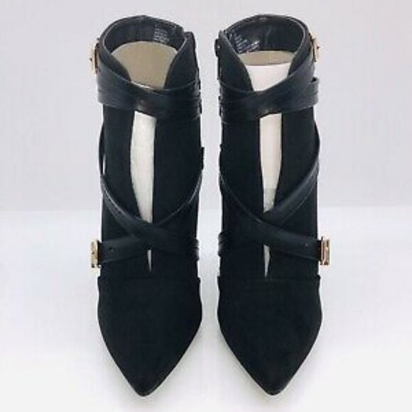Buckle Pointed Toe Fashion Ankle Boots - Picture 4 of 4